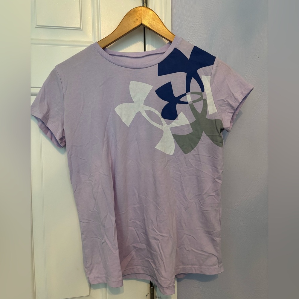 Girls Under Armour purple athletic tee